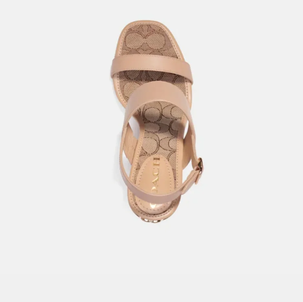 New! Coach Rori Sandal 👡 9.5 In Tan/Beige - Picture 4 of 8